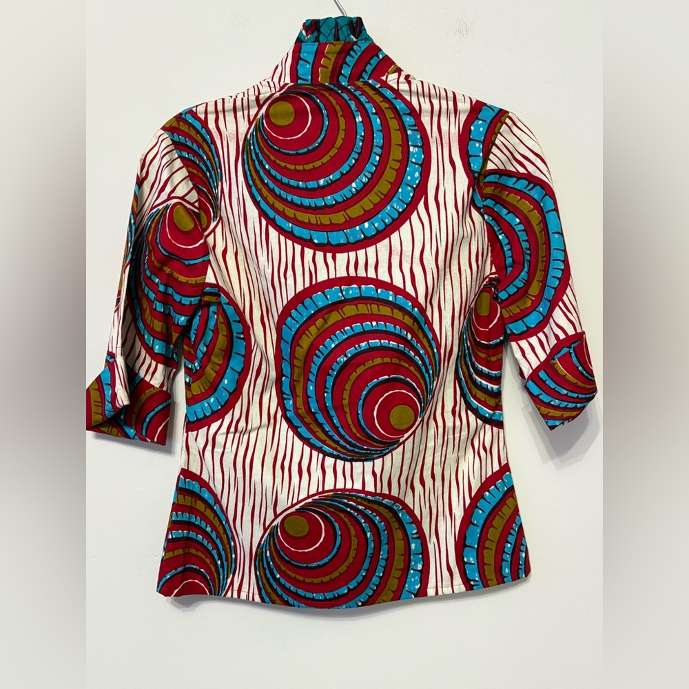 Vibrant Multicolor Ankara Blouse - image 5